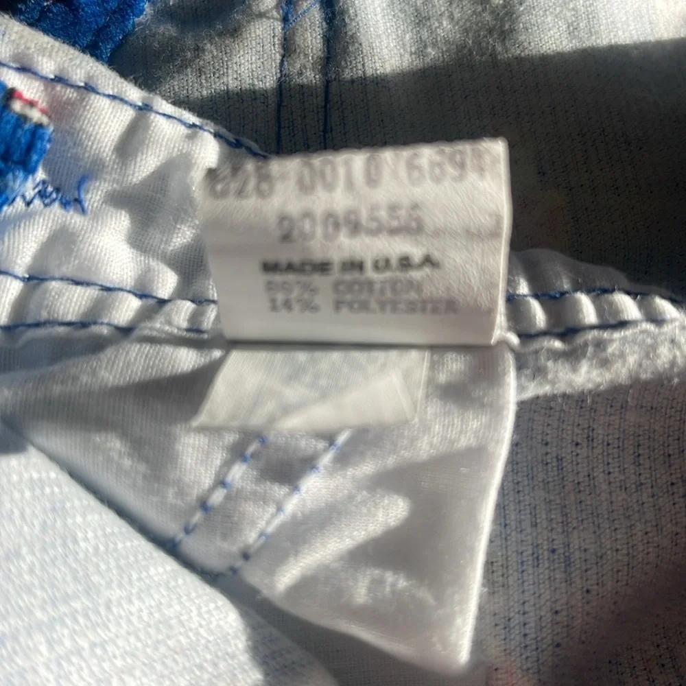 Vintage Oshkosh B’Gosh - blue corduroy overalls with toy soldiers - 24 months